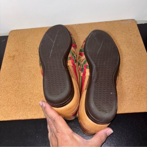 Softspots Multicolor Leather Flats 9W Shoes Bohemian Casual - Picture 9 of 9